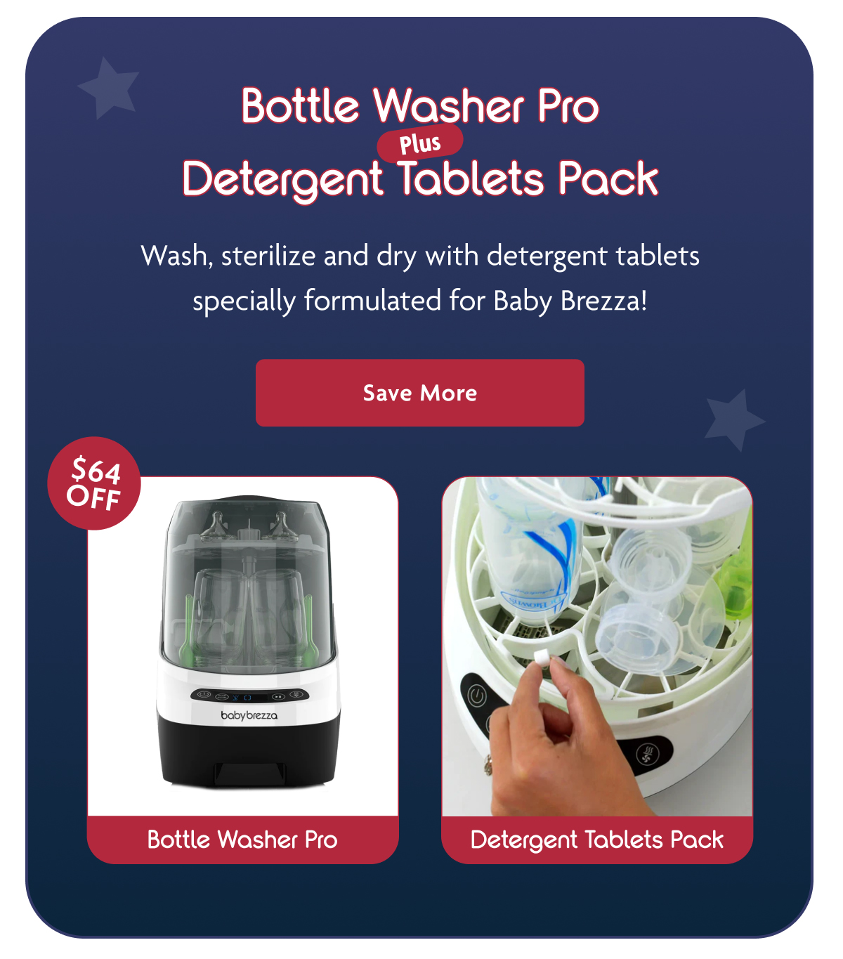 Bottle Washer Pro + Detergent Tablets Pack | Save More
