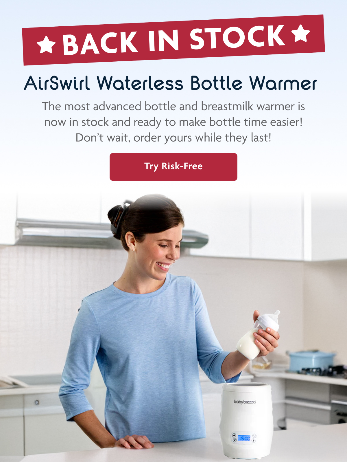 Back In Stock AirSwirl Waterless Bottle Warmer | Try Risk-Free