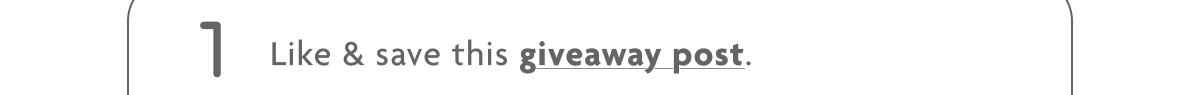 Giveaway Post
