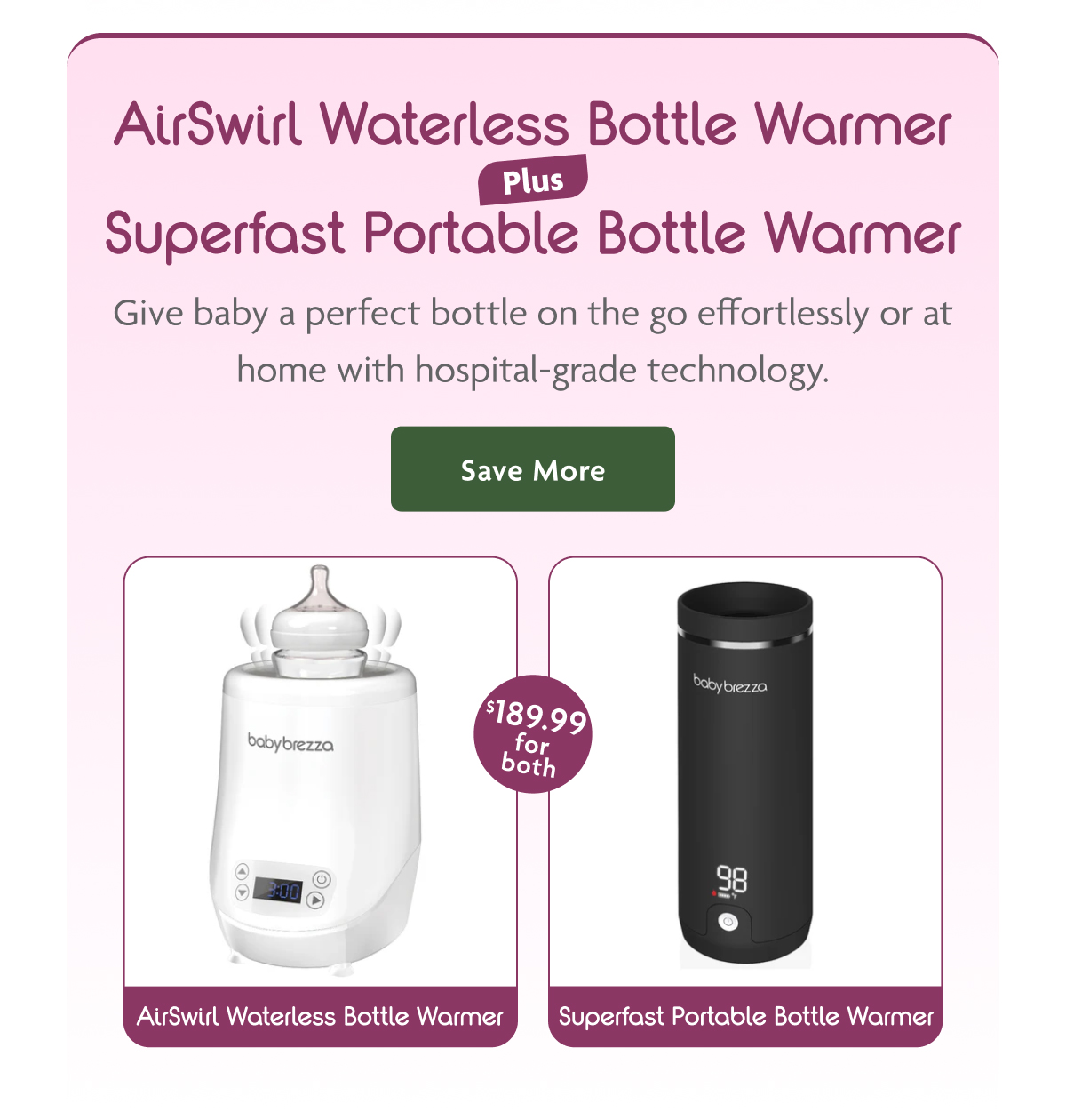 AirSwirl Waterless Bottle Warmer + Superfast Portable Bottle Warmer | Save More