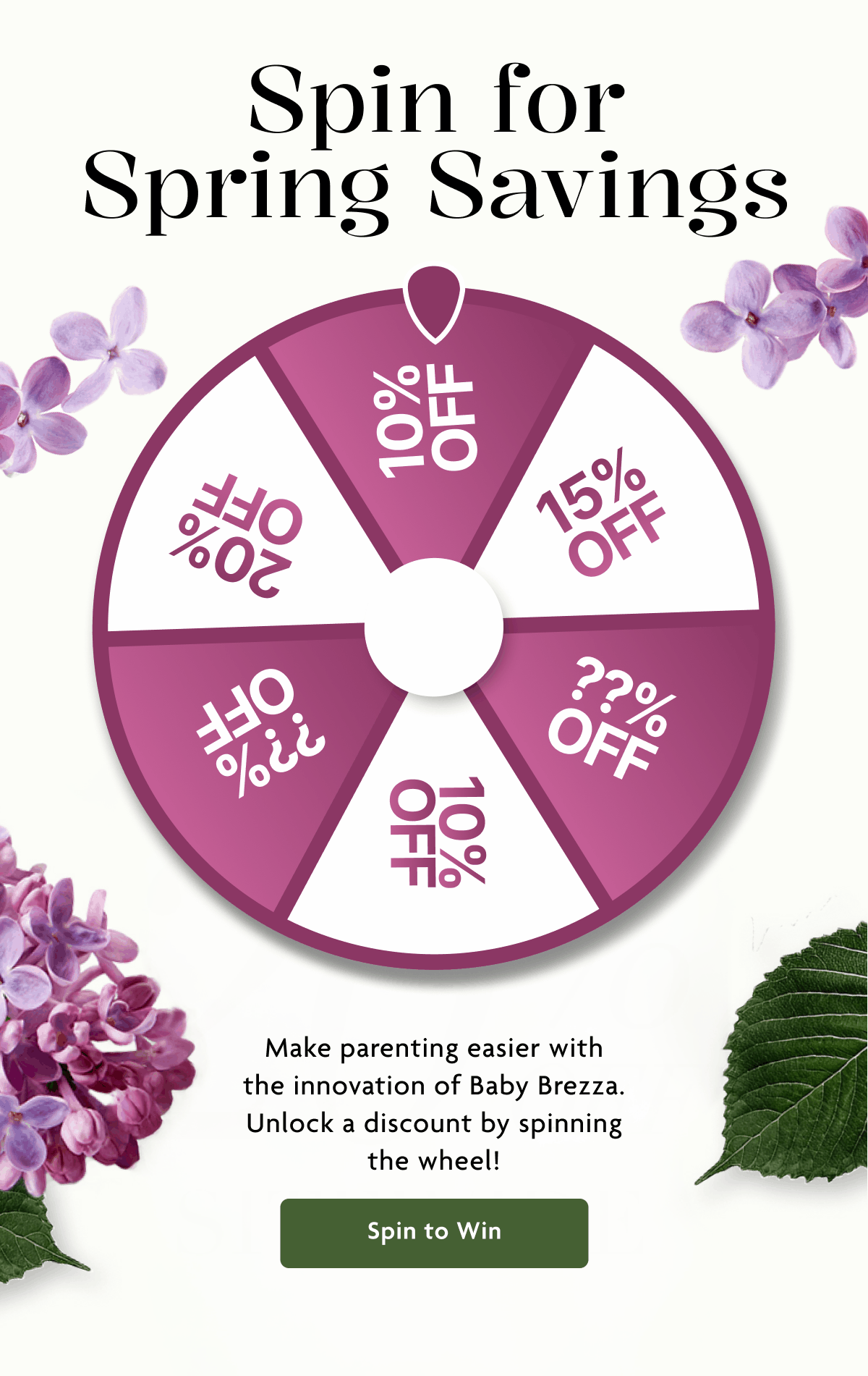 Spin For Spring Savings | Spin To Win