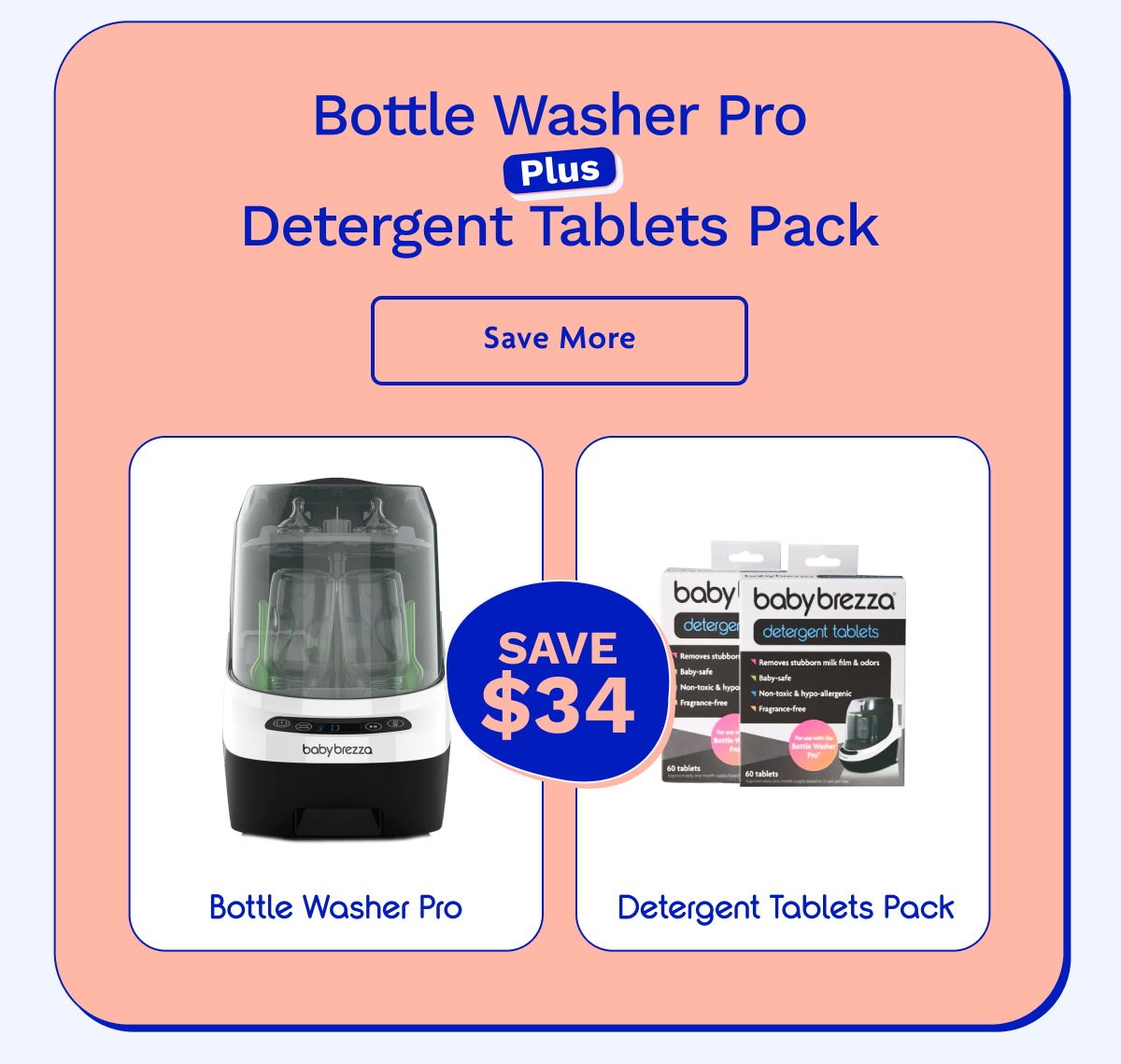 Bottle Washer Pro + Detergent Tablets Pack | Save More
