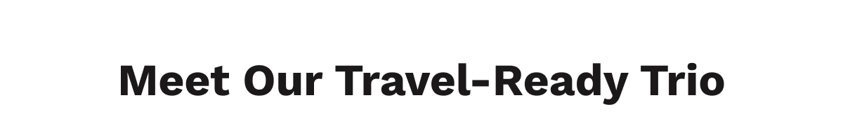 Meet Our Travel-Ready Trio