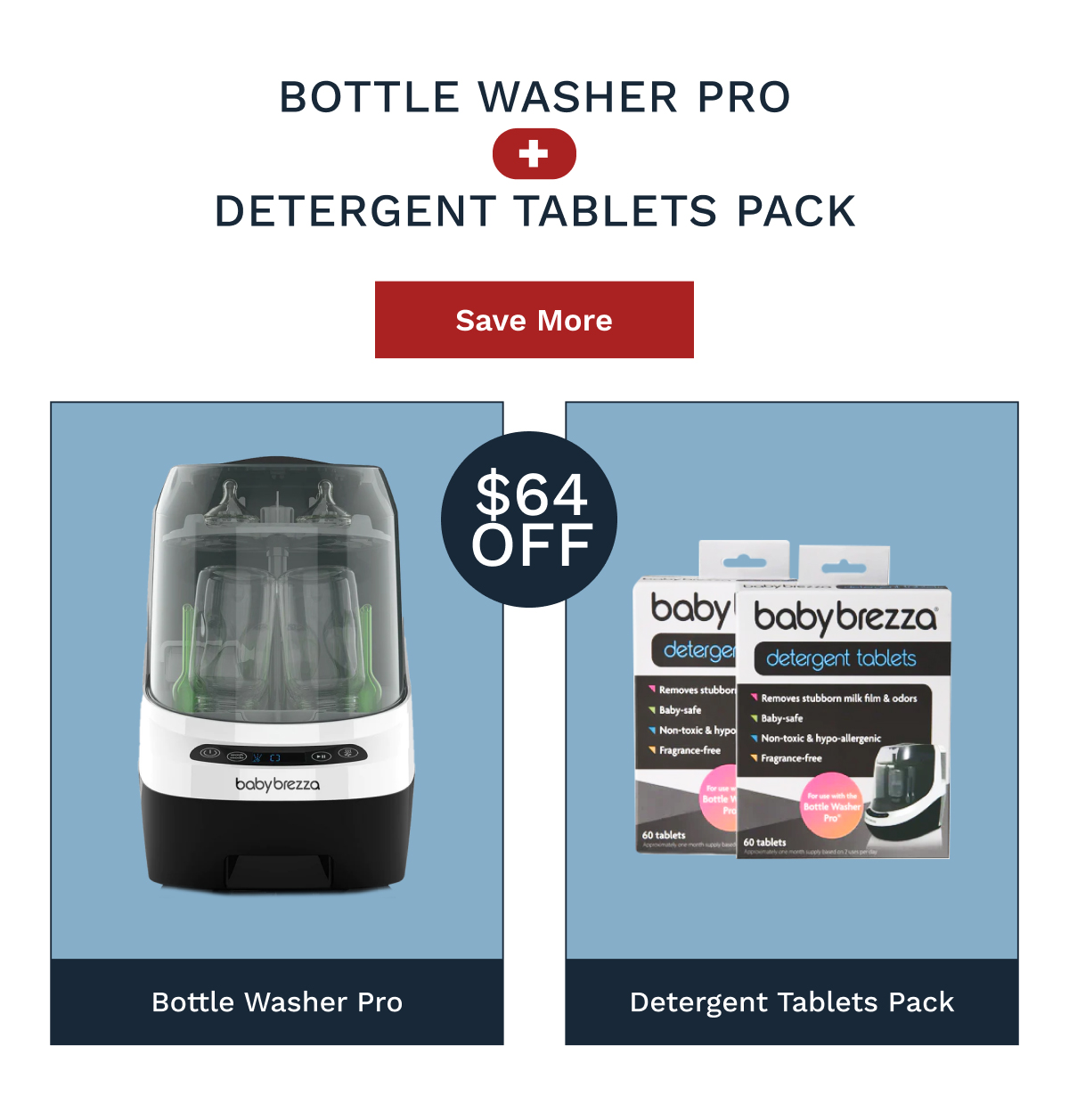 Bottle Washer Pro + Detergent Tablets Pack | Save More