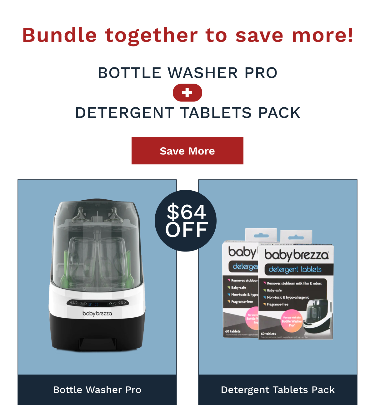 Bottle Washer Pro + Detergent Tablets Pack | Save More