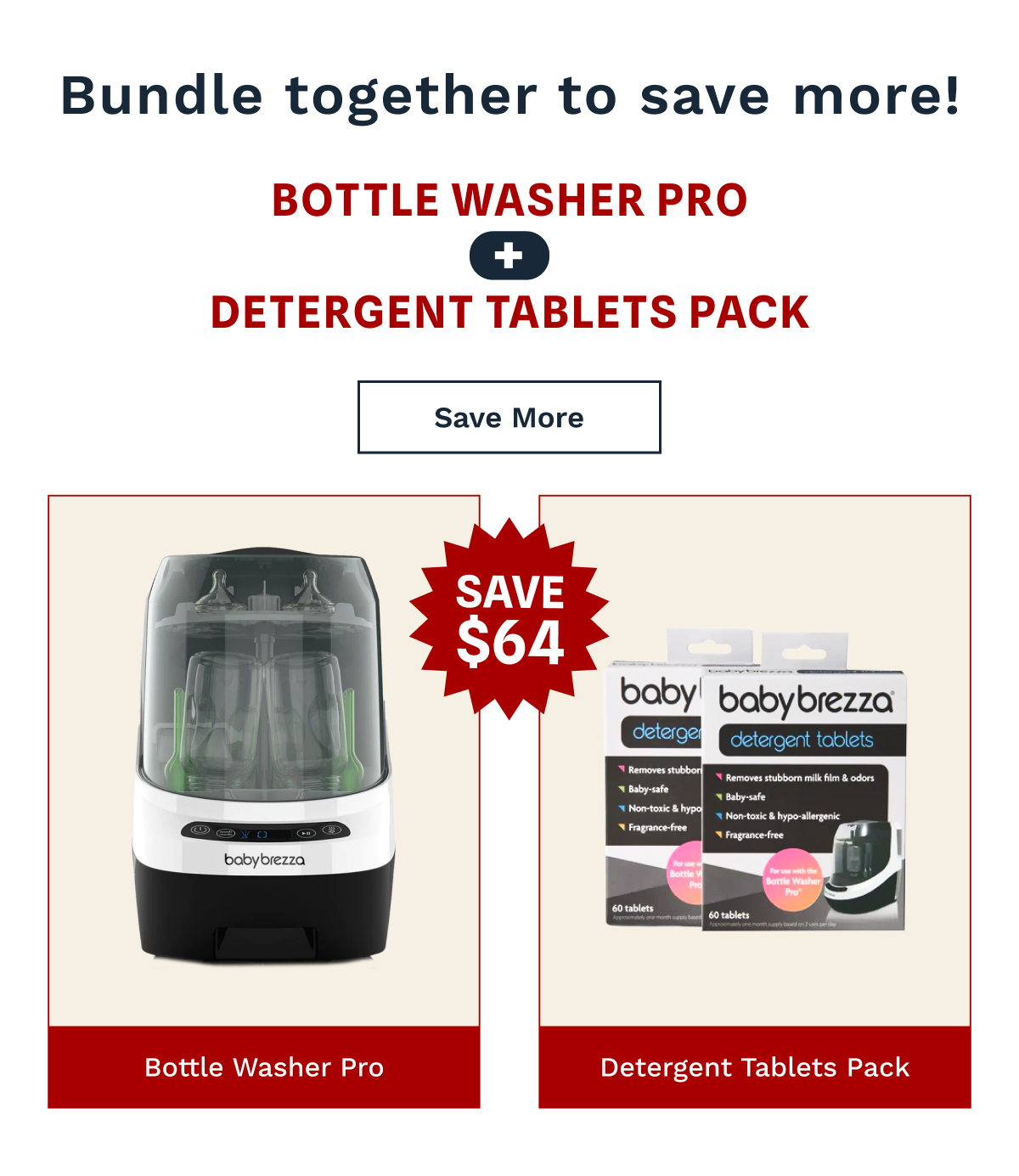 Bottle Washer Pro + Detergent Tablets Pack | Save More