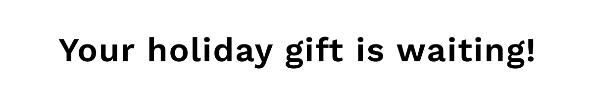 Your Holiday Gift Is Waiting!