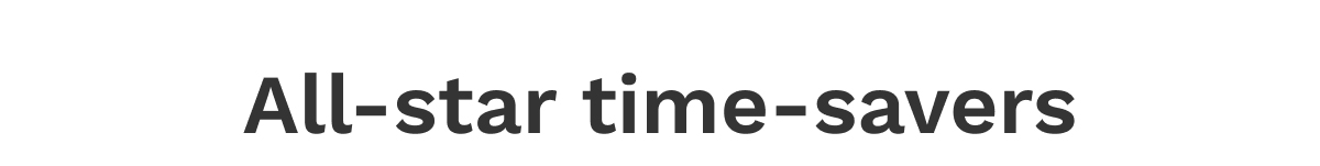 All-Star Time-Savers