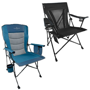 Kijaro XXL Dual Lock Chair or Black Sierra Mesa Mammoth Hardarm Chair