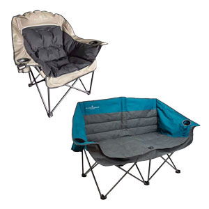 Black Sierra Doublewide Padded Sofa Chair or AMX Comfort Cloud XL Chair