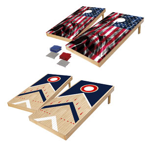 Bring It On Sports Authentic 2’ x 4’ Wood Traditional or Graphic Cornhole Set