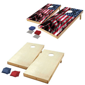 Bring It On Sports Authentic 2’ x 4’ Wood Traditional or Graphic Cornhole Set