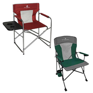 Black Sierra Mesh Director's Chair With Table or Alpha Ventback Hard Arm Chair