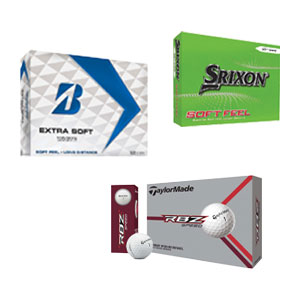 Taylormade RBZ Speed, Bridgestone Extra Soft, or Srixon Soft Feel Golf Balls