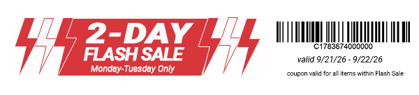 September 21 through 22 Buyer's Picks Flash Sale checkout barcode