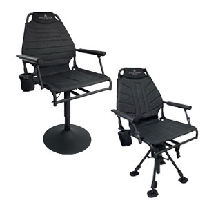 Black Sierra Hi-Line Elevated or Adjustable Swivel Chair