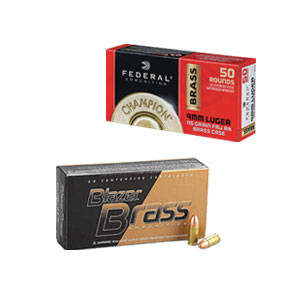 Federal Champion or Blazer 9mm Ammo