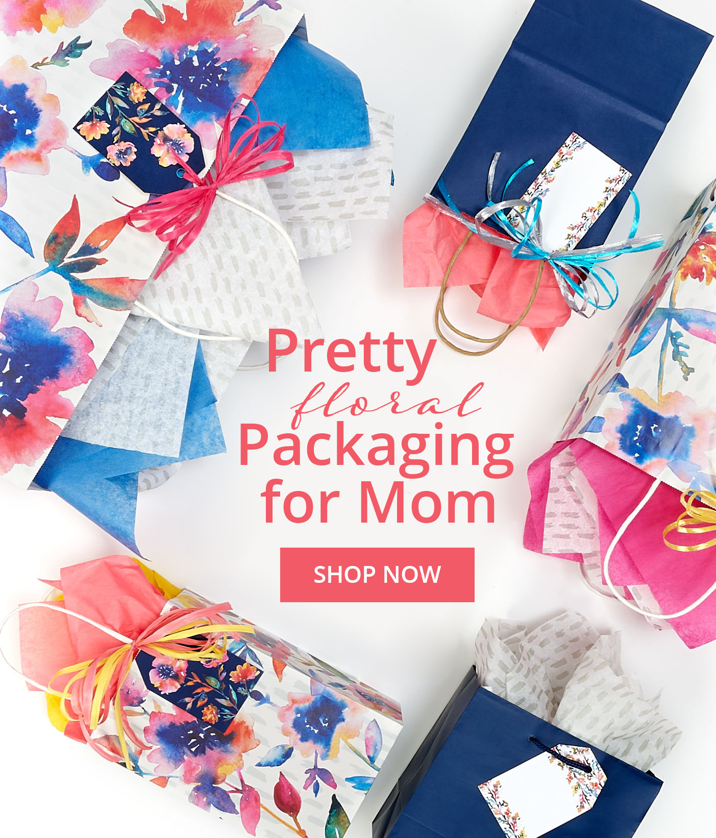 Pretty Floral Packaging for Mom