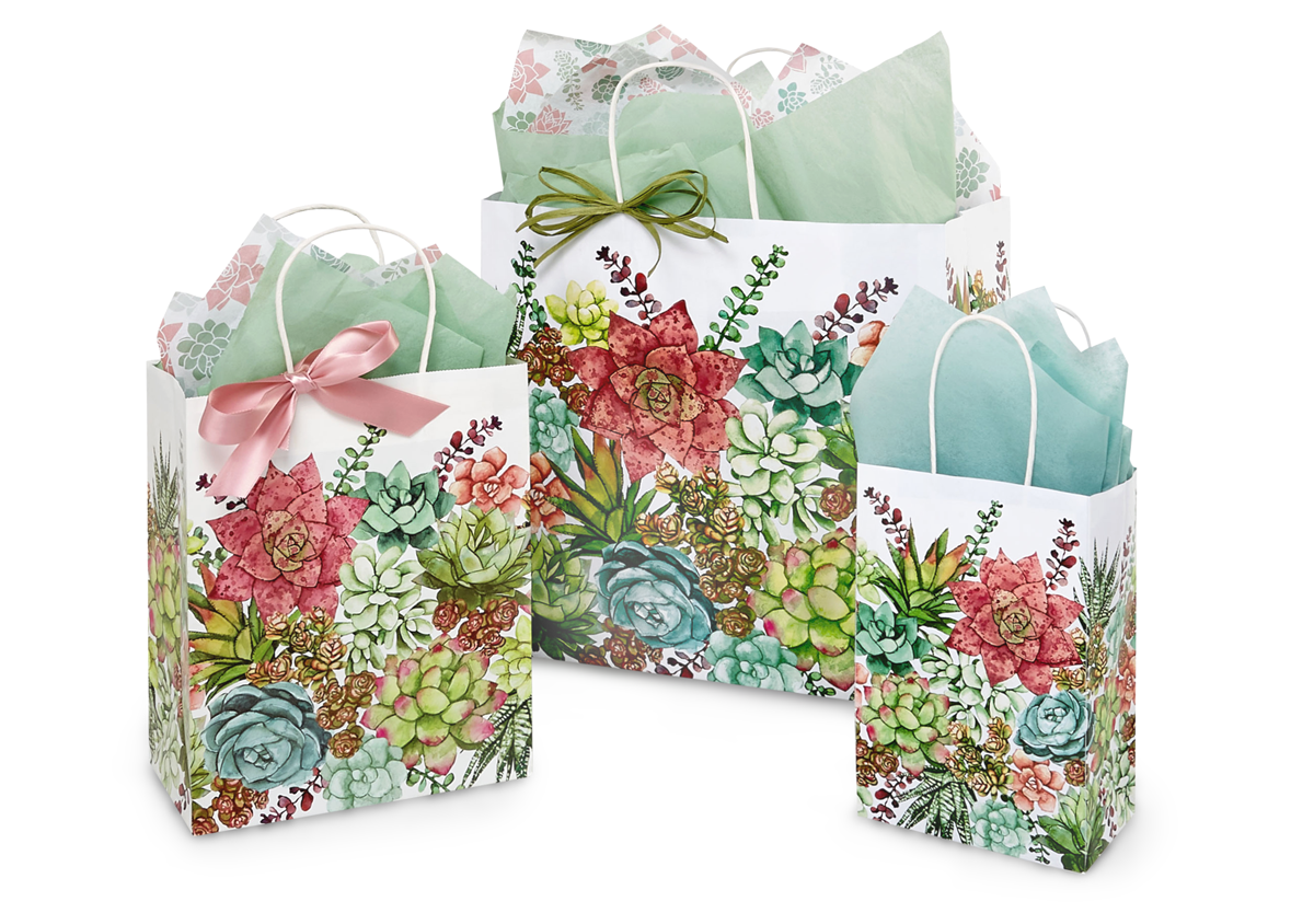 Succulent Garden Gift Bags Bags