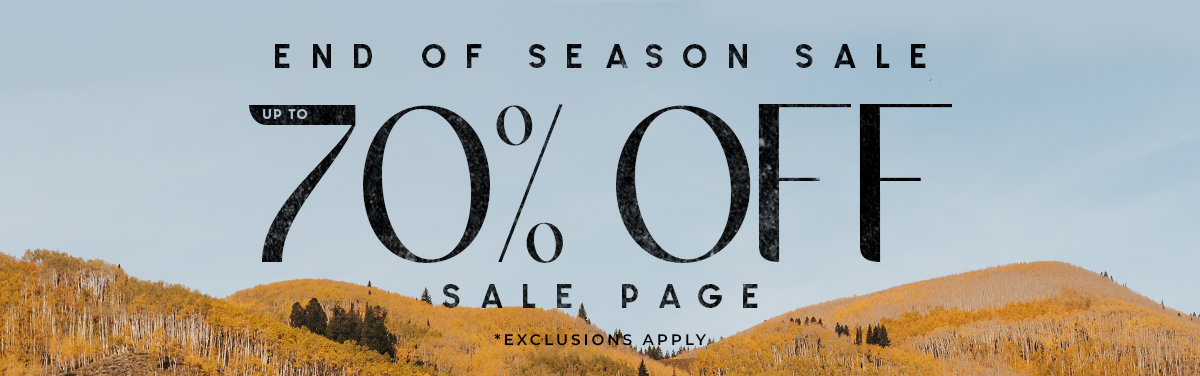 End Of Season Sale - 70% Off Sale Page