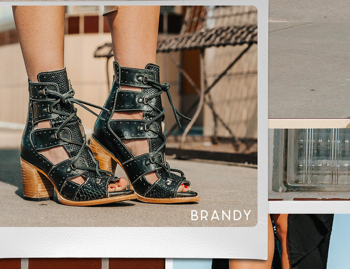 Sandal Season - Brandy Black Snake