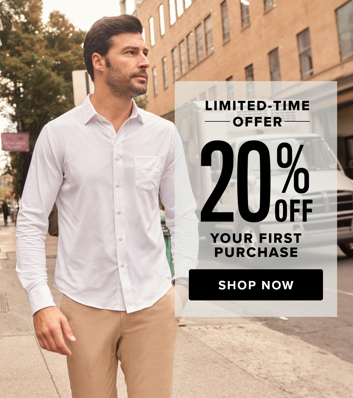 Limited-time offer - 20% off your first purchase