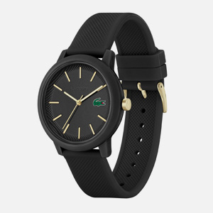 Lacoste Gold & Black Silicone Watch