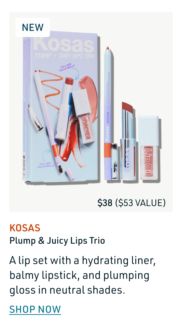 Kosas Plump and Juicy Lips Trio