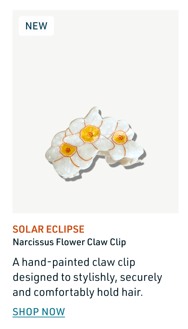 Solar Eclipse Narcissus Flower Claw Clip