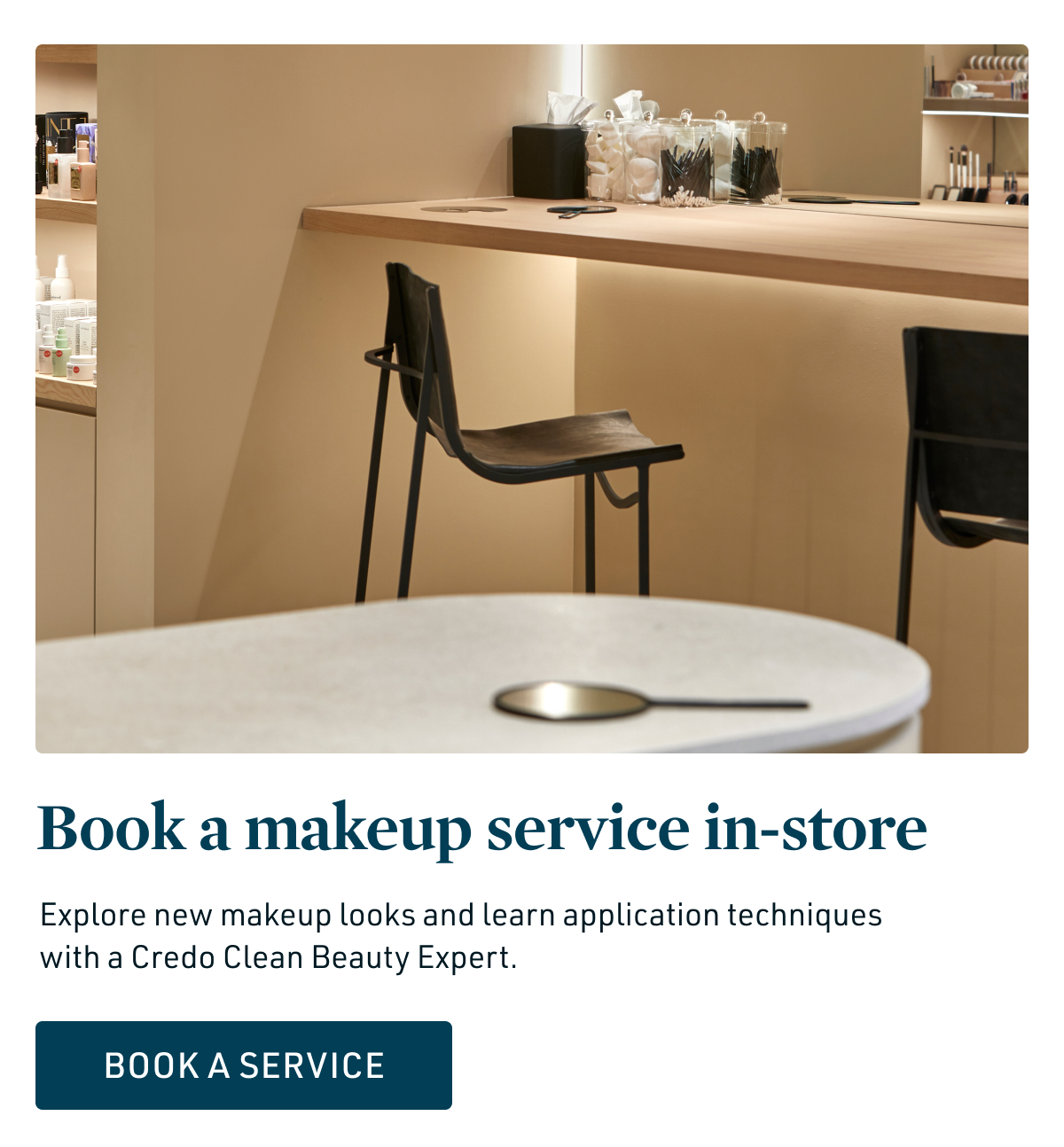 Book a makeup service in-store