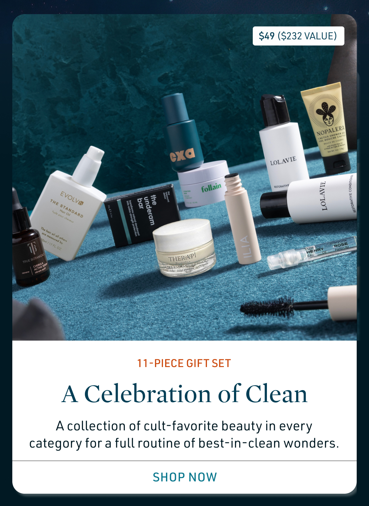 A celebration of clean. 11-piece gift set.