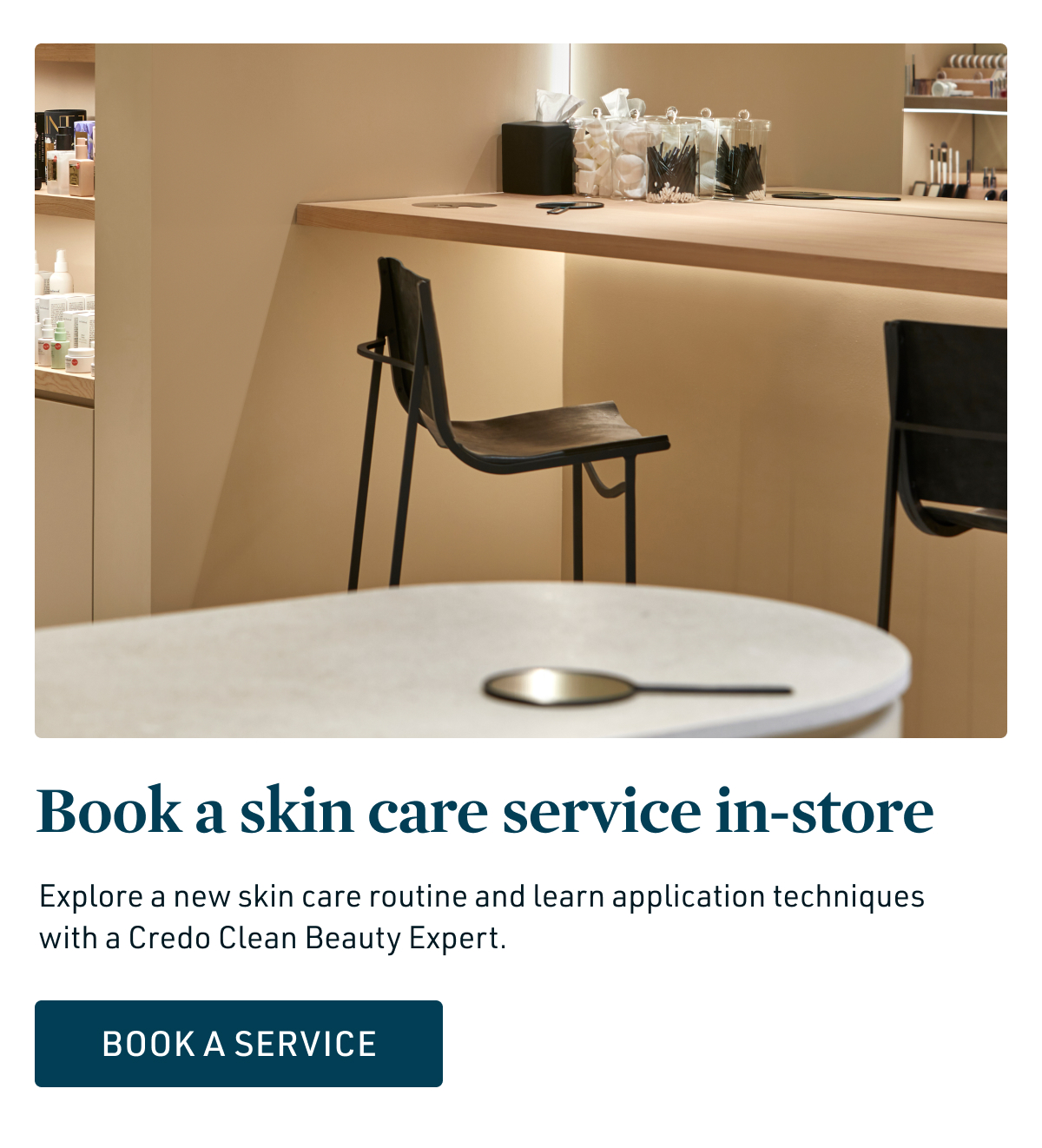 Book a skin care service in-store