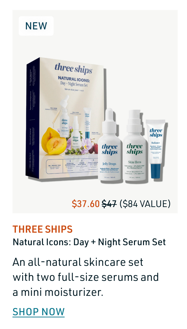 Three Ships Natural Icons: Day + Night Serum Set