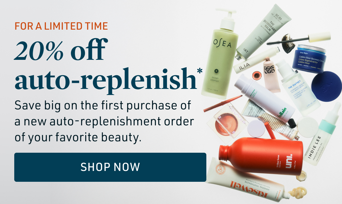 For a limited time 20% off new auto-replenish