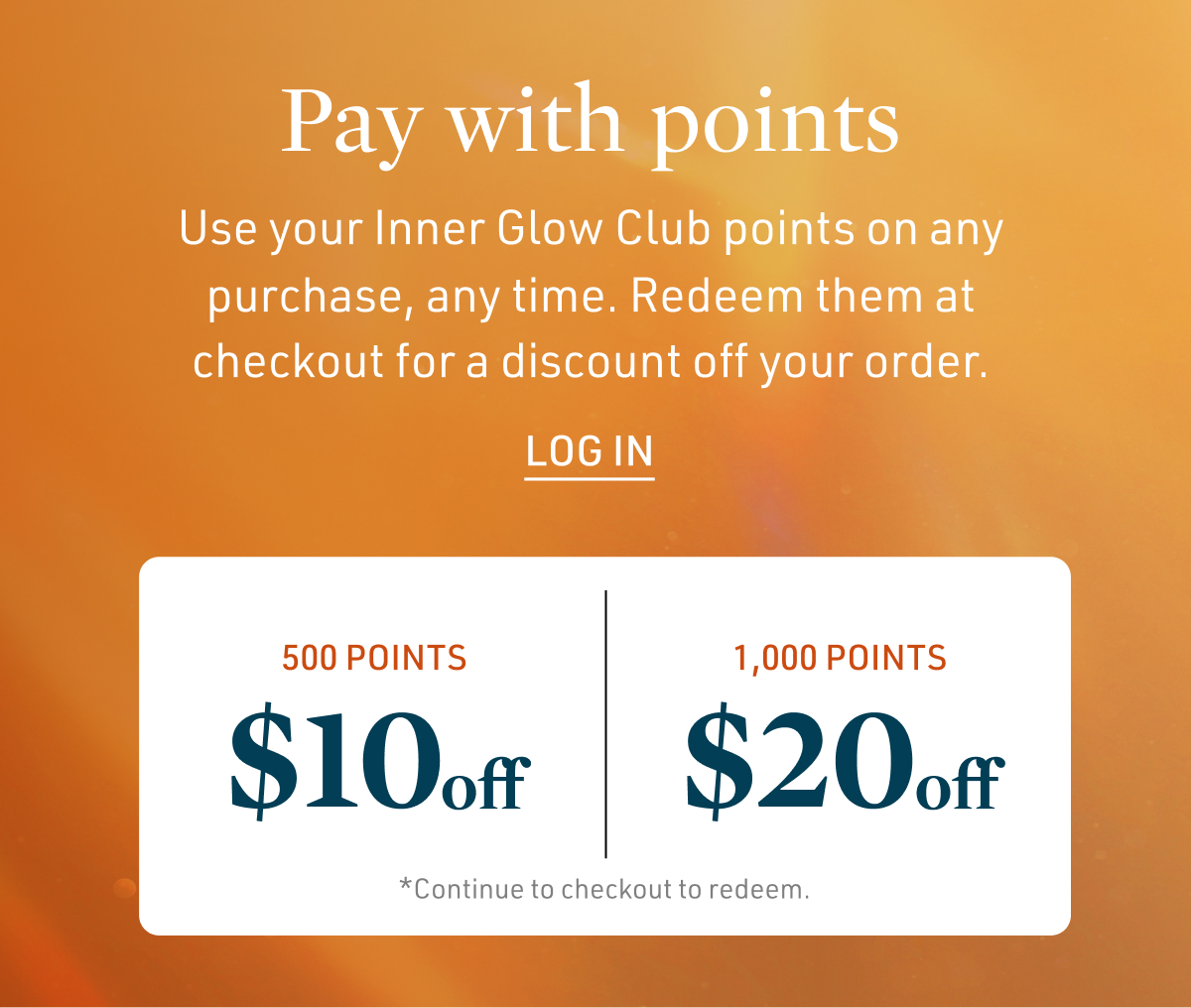 Pay with points
