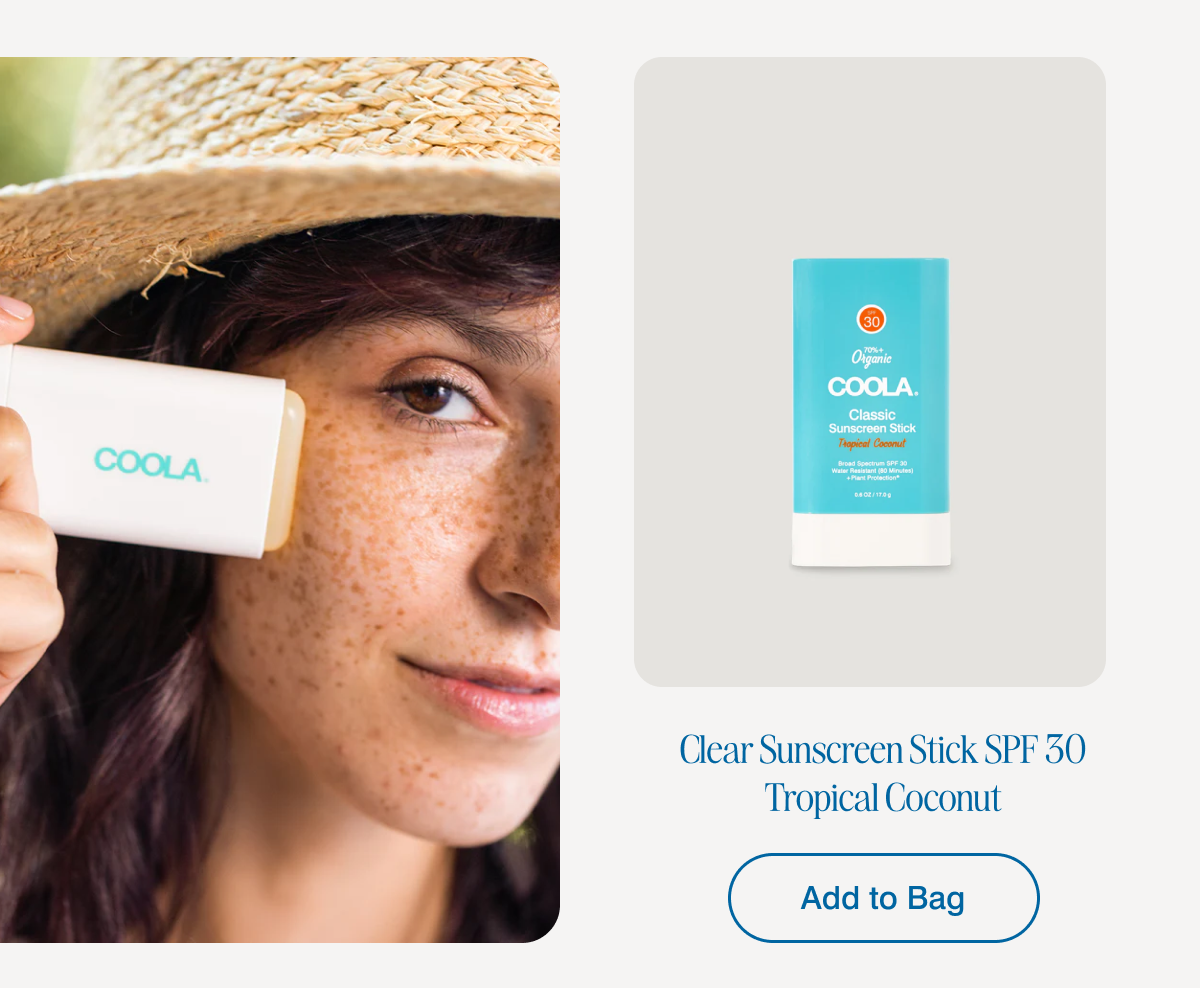 Clear Sunscreen Stick SPF 30 Tropical Coconut