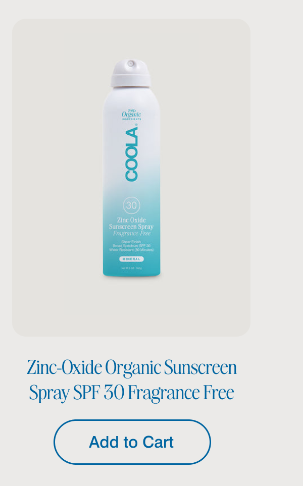 Zinc-Oxide Organic Sunscreen Spray