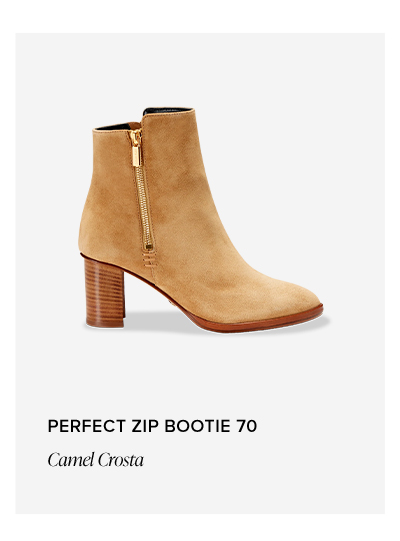 PERFECT ZIP BOOTIE 70 Camel Crosta