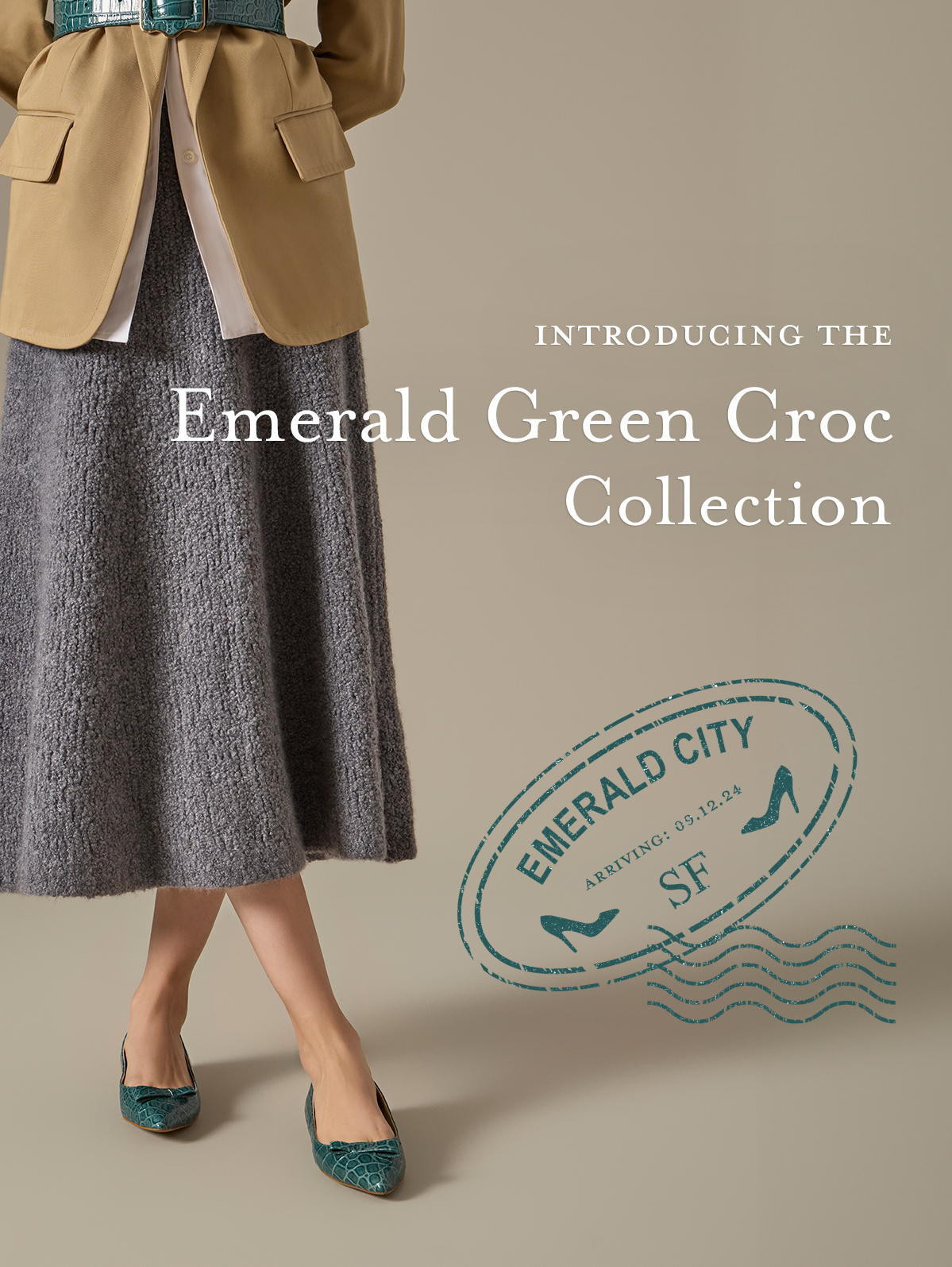 INTRODUCING THE Emerald Green Croc Collection