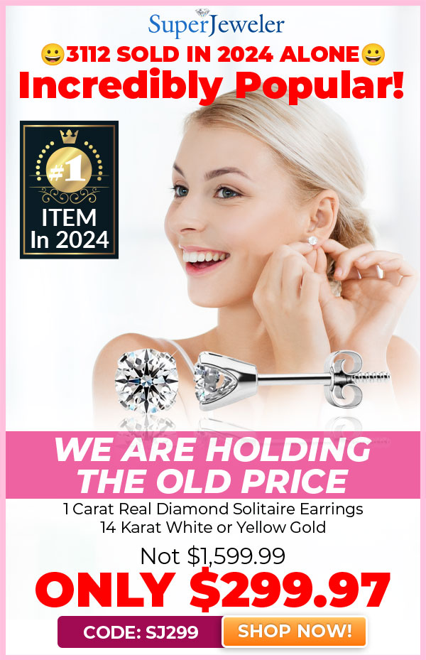 1 Carat Real Diamond Stud Earrings In 14K White Gold. Amazing Clarity. Totally Eye Clean SI Clarity. First Time Offer! Lowest Price Anywhere
