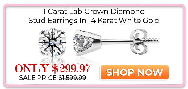 1 Carat Real Diamond Stud Earrings In 14K White Gold. Amazing Clarity. Totally Eye Clean SI Clarity. First Time Offer! Lowest Price Anywhere