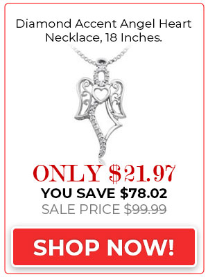 Diamond Accent Angel Necklace, 18 Inches