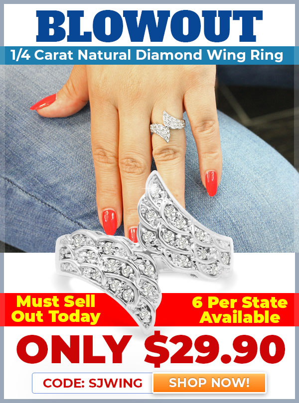 Natural Diamond Wing Ring