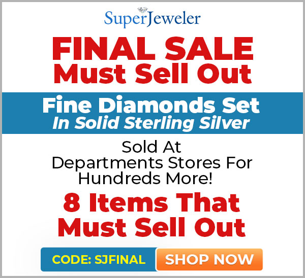 FINAL SALE: Must Sell Out. Fine Diamonds Set In Solid Sterling Silver Sold At Departments Stores For Hundreds More! 9 Items That Must Sell Out Code SJFinal
