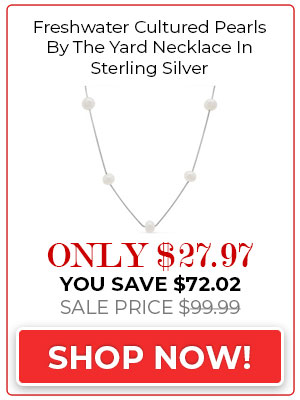 Freshwater Cultured Pearls By The Yard Necklace In Sterling Silver, 17 Inches