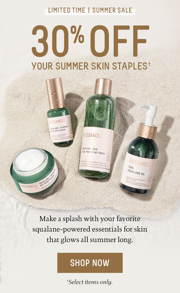 30% Off Your Summer Skin Staples