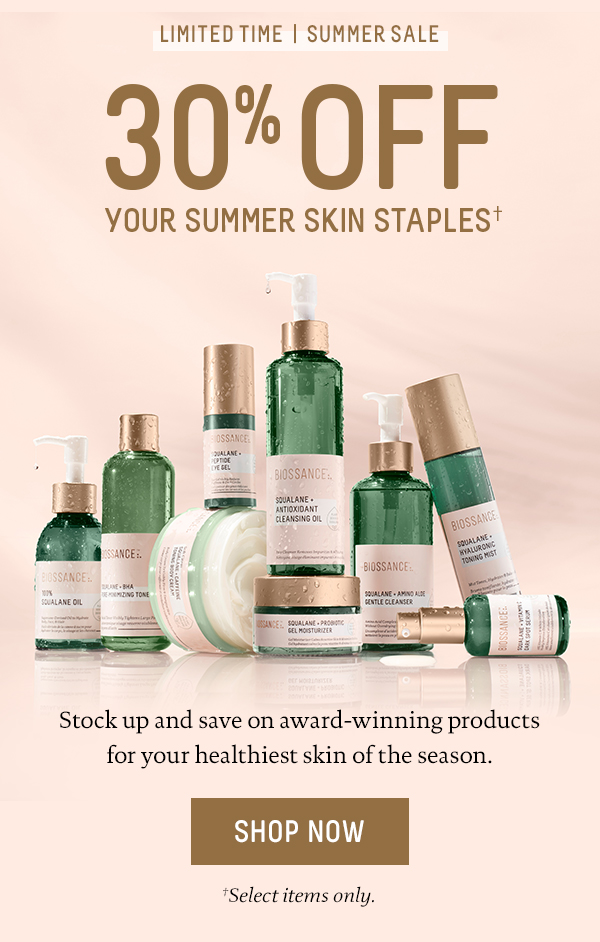 30% Off Your Summer Skin Staples