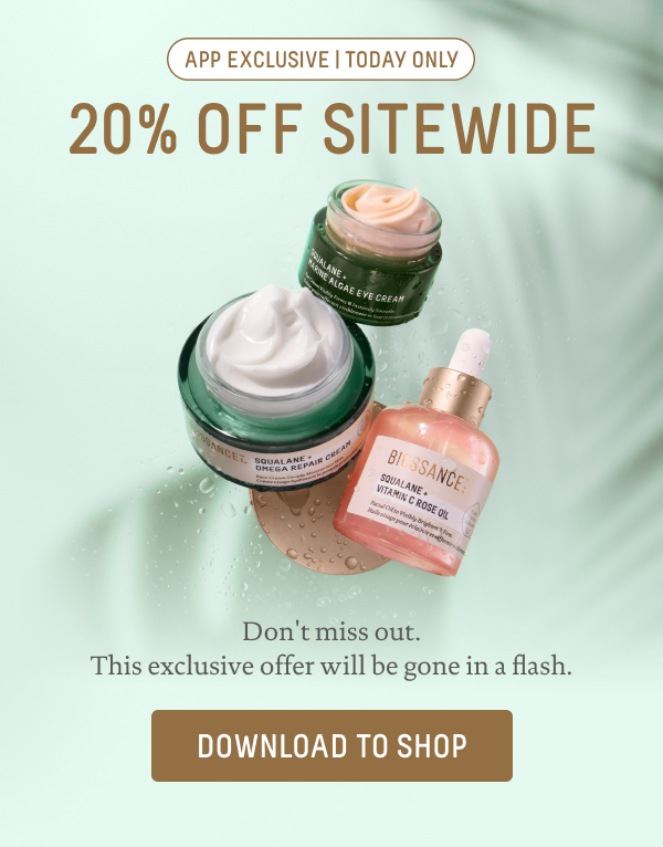 Today only! App Exclusive 20% Off Sitewide