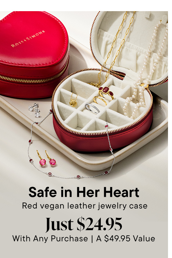 Red Vegan Leather Jewelry Case. Just $24.95