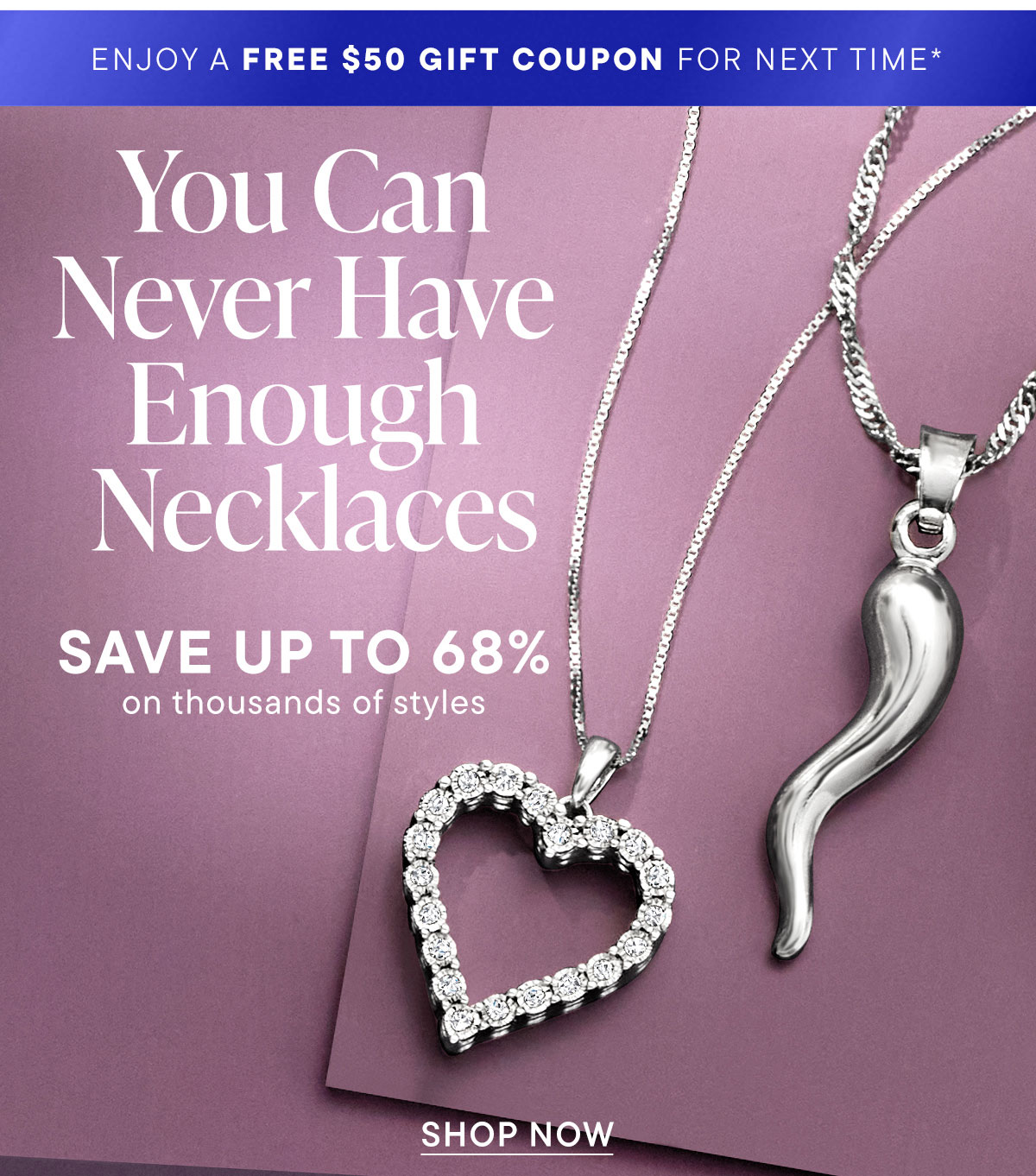 Necklaces. Save Up To 68%